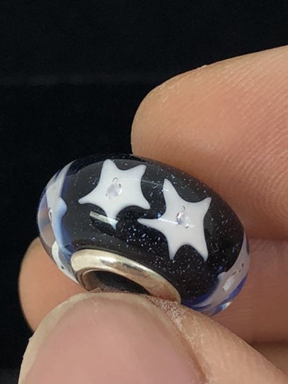 👍👍Pandora Starry Night Sky Murano Glass Bead Charm